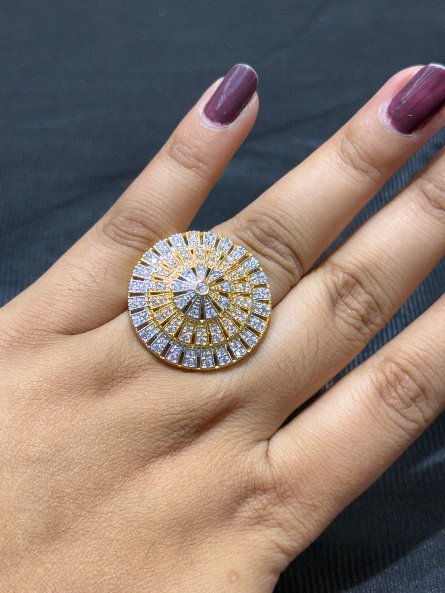 Dual Tone Ring And Studs Combo For Women And Girls