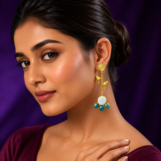 pretty stone earring gemstone for woman