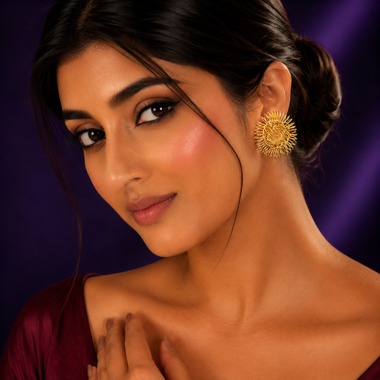 VINTAGE GOLDEN TONE EARRING  FOR GIRLS