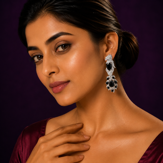 Peacock With Doublet Stone Earrings for woman